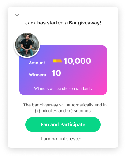 Giveaway with Support App