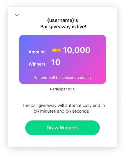 Giveaway with Support App